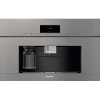 Miele 30 Inch Built-In Smart Coffee Machine with DirectWater, CoffeeSelect, M Touch w/ MotionReact, AutoDescale, AutoClean, CupSensor, EasyClick Milk System, One Touch for Two, Wi-Fi Enabled, Miele@home, 10 User Profiles, 24+ Coffee and Tea Drinks, Automatic Rinse/Cleaning Program and Integrated LED Lighting: Graphite Grey