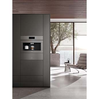 Miele 30 Inch Built-In Smart Coffee Machine with DirectWater, CoffeeSelect, M Touch w/ MotionReact, AutoDescale, AutoClean, CupSensor, EasyClick Milk System, One Touch for Two, Wi-Fi Enabled, Miele@home, 10 User Profiles, 24+ Coffee and Tea Drinks, Automatic Rinse/Cleaning Program and Integrated LED Lighting: Graphite Grey — thumbnail 3