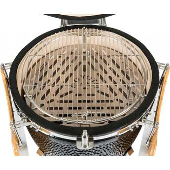Coyote 22" Black Asado Smoker with Cart and Side Shelves — thumbnail 11