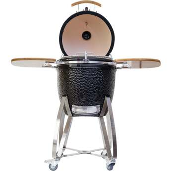 Coyote 22" Black Asado Smoker with Cart and Side Shelves — thumbnail 3