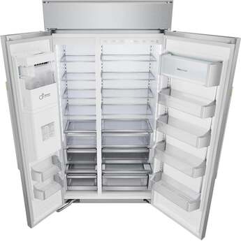 LG LG Signature 42 Inch 26.5 Cu. Ft. Built-In Side By Side Refrigeratior With Linear Compressor, Surrounding LED, Sliding Baskets, Pull-Out Drawers, And In-Door Ice: Stainless Steel — thumbnail 10