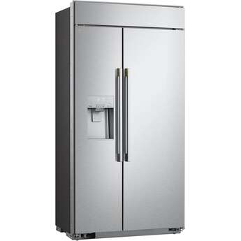 LG LG Signature 42 Inch 26.5 Cu. Ft. Built-In Side By Side Refrigeratior With Linear Compressor, Surrounding LED, Sliding Baskets, Pull-Out Drawers, And In-Door Ice: Stainless Steel — thumbnail 3