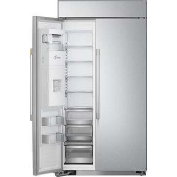 LG LG Signature 42 Inch 26.5 Cu. Ft. Built-In Side By Side Refrigeratior With Linear Compressor, Surrounding LED, Sliding Baskets, Pull-Out Drawers, And In-Door Ice: Stainless Steel — thumbnail 7