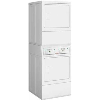 Speed Queen LSGE5AGS113TW01 27 Inch Commercial Gas Stacked Dryer on Dryer Laundry Center — thumbnail 2
