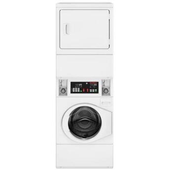 Speed Queen SV6000WE 27 Inch Commercial Electric Stacked Dryer on Washer Laundry Center