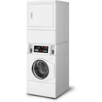 Speed Queen SV6000WE 27 Inch Commercial Electric Stacked Dryer on Washer Laundry Center — thumbnail 2