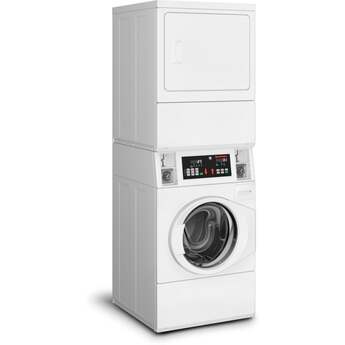 Speed Queen SV6000WE 27 Inch Commercial Electric Stacked Dryer on Washer Laundry Center — thumbnail 3