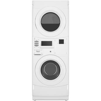Whirlpool CET9100GQ 27 Inch Commercial Electric Stacked Dryer on Washer Laundry Center — thumbnail 8