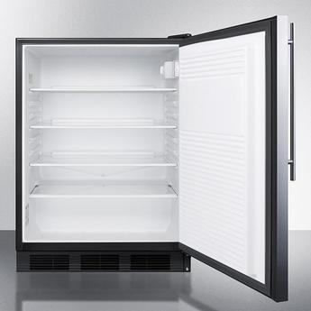 AccuCold AL752BKBISSHV  24 Inch Counter Depth Compact Refrigerator, in Stainless Steel — thumbnail 3