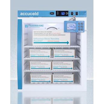 AccuCold ARG1PVDL2B  18 Inch Counter Depth Compact Refrigerator, in White — thumbnail 3