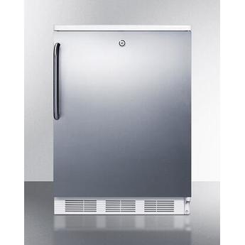 AccuCold CT66LWBISSTB  24 Inch Counter Depth Compact Refrigerator, in Stainless Steel