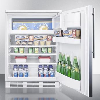 AccuCold CT66LWSSHV  24 Inch Counter Depth Compact Refrigerator, in Stainless Steel — thumbnail 4