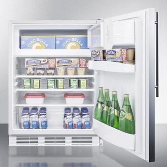 AccuCold CT66LWSSHVADA  24 Inch Counter Depth Compact Refrigerator, in Stainless Steel — thumbnail 4