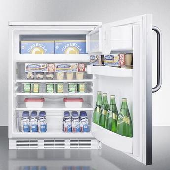 AccuCold CT66LWSSTB  24 Inch Counter Depth Compact Refrigerator, in Stainless Steel — thumbnail 4