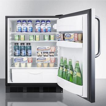 AccuCold FF6BKBI7SSTBADA  24 Inch Counter Depth Compact Refrigerator, in Stainless Steel — thumbnail 4