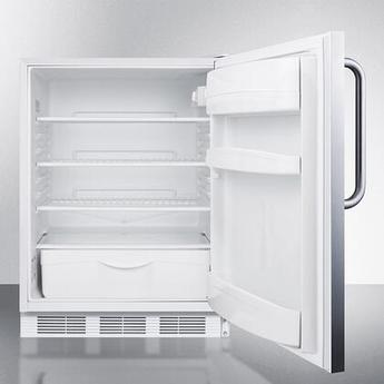 AccuCold FF6LW7CSSADA  24 Inch Counter Depth Compact Refrigerator, in Stainless Steel — thumbnail 3