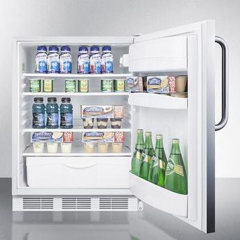 AccuCold FF6LW7CSSADA  24 Inch Counter Depth Compact Refrigerator, in Stainless Steel — thumbnail 4