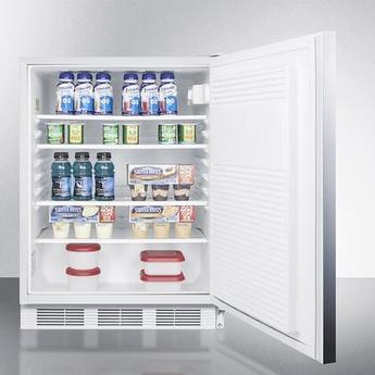 AccuCold FF7LWBISSHHADA  24 Inch Counter Depth Compact Refrigerator, in Stainless Steel — thumbnail 4