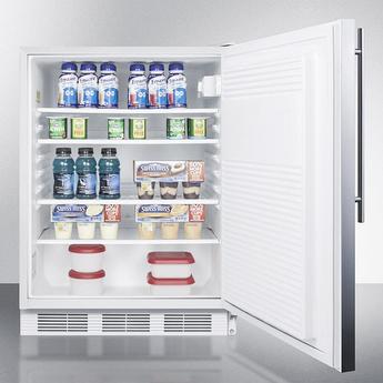 AccuCold FF7LWBISSHVADA 24 Inch Counter Depth Compact Refrigerator, in Stainless Steel — thumbnail 3