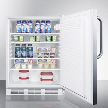 AccuCold FF7LWCSSADA  24 Inch Counter Depth Compact Refrigerator, in Stainless Steel — thumbnail 4