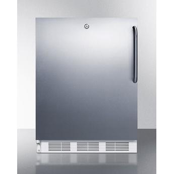 AccuCold FF7LWCSSADALHD  24 Inch Counter Depth Compact Refrigerator, in Stainless Steel