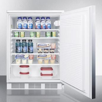 AccuCold FF7LWSSHH 24 Inch Counter Depth Compact Refrigerator, in Stainless Steel — thumbnail 4