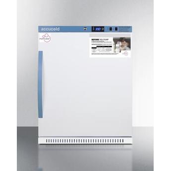 AccuCold MLRS62BIADAMCLK MOMCUBE Series 24 Inch Counter Depth Compact Refrigerator, in White
