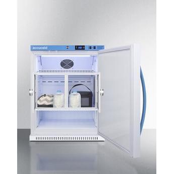 AccuCold MLRS62BIADAMCLK MOMCUBE Series 24 Inch Counter Depth Compact Refrigerator, in White — thumbnail 4