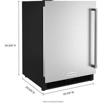 Kitchen Aid KURL114KSB 24 Inch Freestanding or Built-In Counter Depth Compact Refrigerator — thumbnail 8