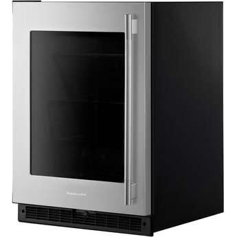 KitchenAid 24 Inch 5 Cu. Ft. Undercounter Refrigerator: Black On Stainless — thumbnail 2