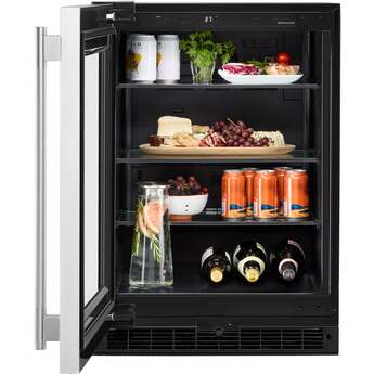 KitchenAid 24 Inch 5 Cu. Ft. Undercounter Refrigerator: Black On Stainless — thumbnail 4