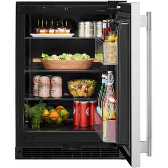 KitchenAid 24 Inch 5 Cu. Ft. Undercounter Refrigerator: Black On Stainless — thumbnail 4