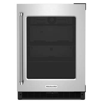 Kitchen Aid KURR214KSB 24 Inch Freestanding or Built-In Counter Depth Compact Refrigerator