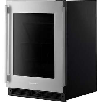 KitchenAid 24 Inch 5 Cu. Ft. Undercounter Refrigerator: Black On Stainless — thumbnail 2