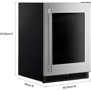 KitchenAid 24 Inch 5 Cu. Ft. Undercounter Refrigerator: Black On Stainless — thumbnail 6