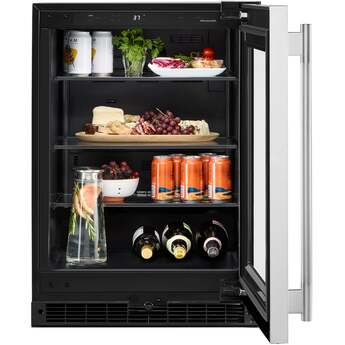 KitchenAid 24 Inch 5 Cu. Ft. Undercounter Refrigerator: Black On Stainless — thumbnail 7