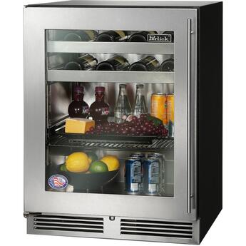 Perlick HA24BB43L 24 Inch, 4.8 Cu. Ft. Built-In Uncounter Beverage Center Glass
