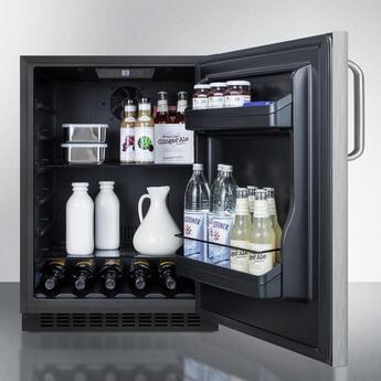 Summit AL54CSSTB 24 Inch Counter Depth Compact Refrigerator, in Stainless Steel — thumbnail 5