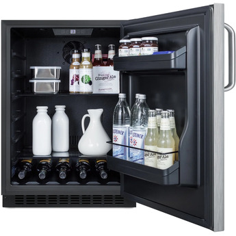 Summit AL54CSSTB 24 Inch Counter Depth Compact Refrigerator, in Stainless Steel — thumbnail 6