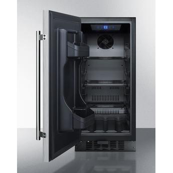 Summit ALR15BSSLHD 15 Inch Counter Depth Compact Refrigerator, in Stainless Steel — thumbnail 3