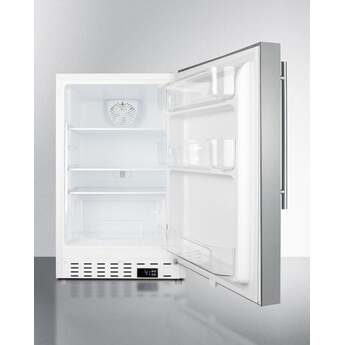 Summit ALR46WCSSHV 20 Inch Counter Depth Compact Refrigerator, in Stainless Steel with Pro Handle — thumbnail 8