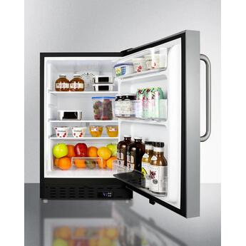 Summit ALR47BCSS  20 Inch Counter Depth Compact Refrigerator, in Stainless Steel with Towel Bar Handle — thumbnail 7