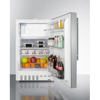 Summit ALRF48CSSHV  20 Inch Counter Depth Compact Refrigerator, in Stainless Steel with Pro Handle — thumbnail 11