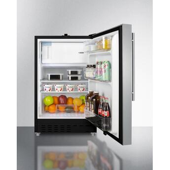 Summit ALRF49BCSSHV  20 Inch Counter Depth Compact Refrigerator, in Stainless Steel with Pro Handle — thumbnail 10