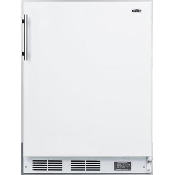 Summit Medical 24 in. 5.1 cu. ft. Mini Fridge with Freezer Compartment and  Lock - White