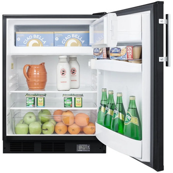 Summit BKRF663BBIADA  24 Inch Counter Depth Compact Refrigerator, in Black — thumbnail 5