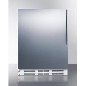 Summit 24 in. 5.1 cu. ft. Mini Fridge with Freezer Compartment - Stainless  Steel