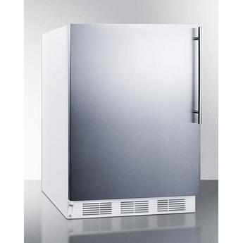 Summit CT661WSSHVLHD 24 Inch Counter Depth Compact Refrigerator, in Stainless Steel — thumbnail 2