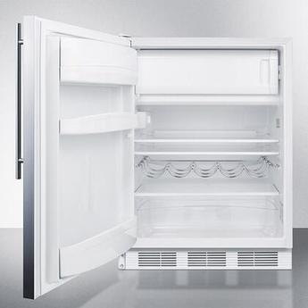 Summit CT661WSSHVLHD 24 Inch Counter Depth Compact Refrigerator, in Stainless Steel — thumbnail 3