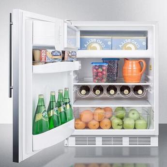 Summit CT661WSSHVLHD 24 Inch Counter Depth Compact Refrigerator, in Stainless Steel — thumbnail 4